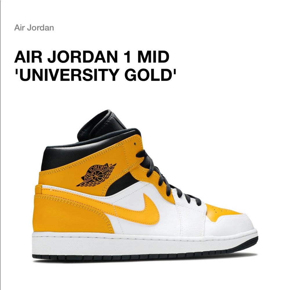 Nike Air Jordan 1 Mid University Gold